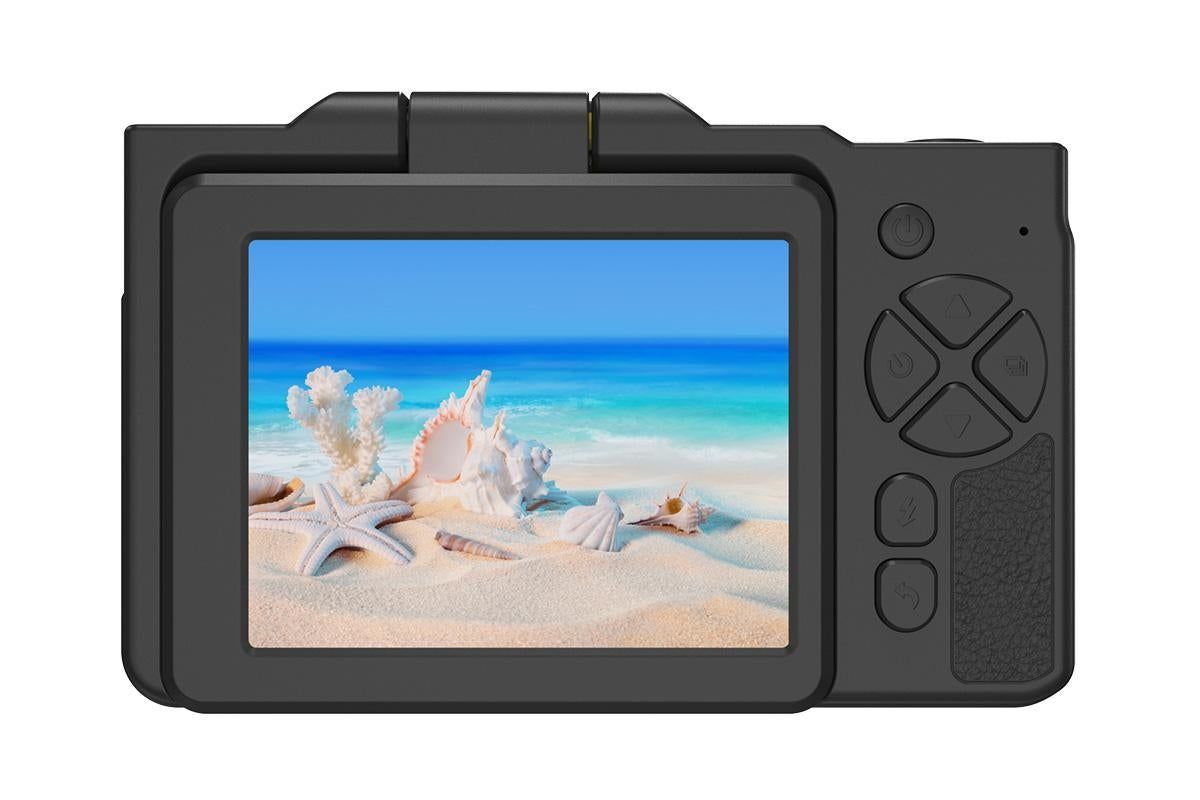 Digital Camera With 180 Degree Flip Screen 16X Digital Zoom Camera With 32G Memory Card -Black - Image 2