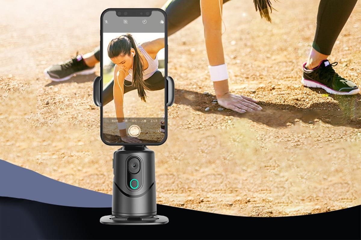 Auto Face Tracking Tripod 360° Rotating Auto Tracking Phone Stand with Remote Gesture Control for TikTok - Image 4