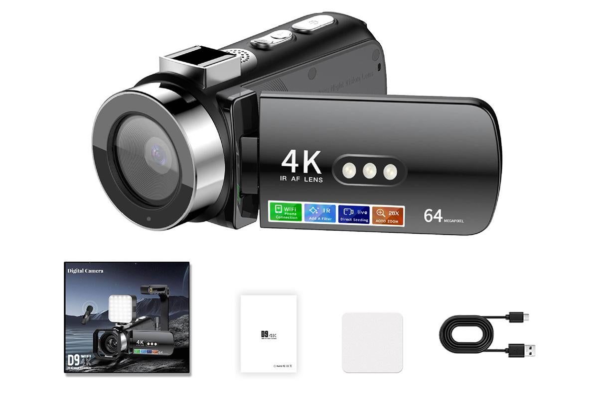 4K Video Camera Camcorder 64MP Vlogging Camera With 28X Digital Zoom for YouTube - Standard Version - Image 1
