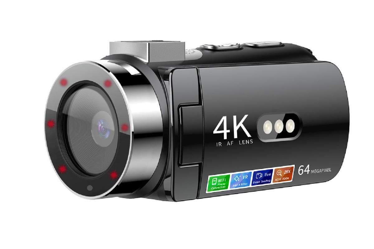 4K Video Camera Camcorder 64MP Vlogging Camera With 28X Digital Zoom for YouTube - Standard Version - Image 2