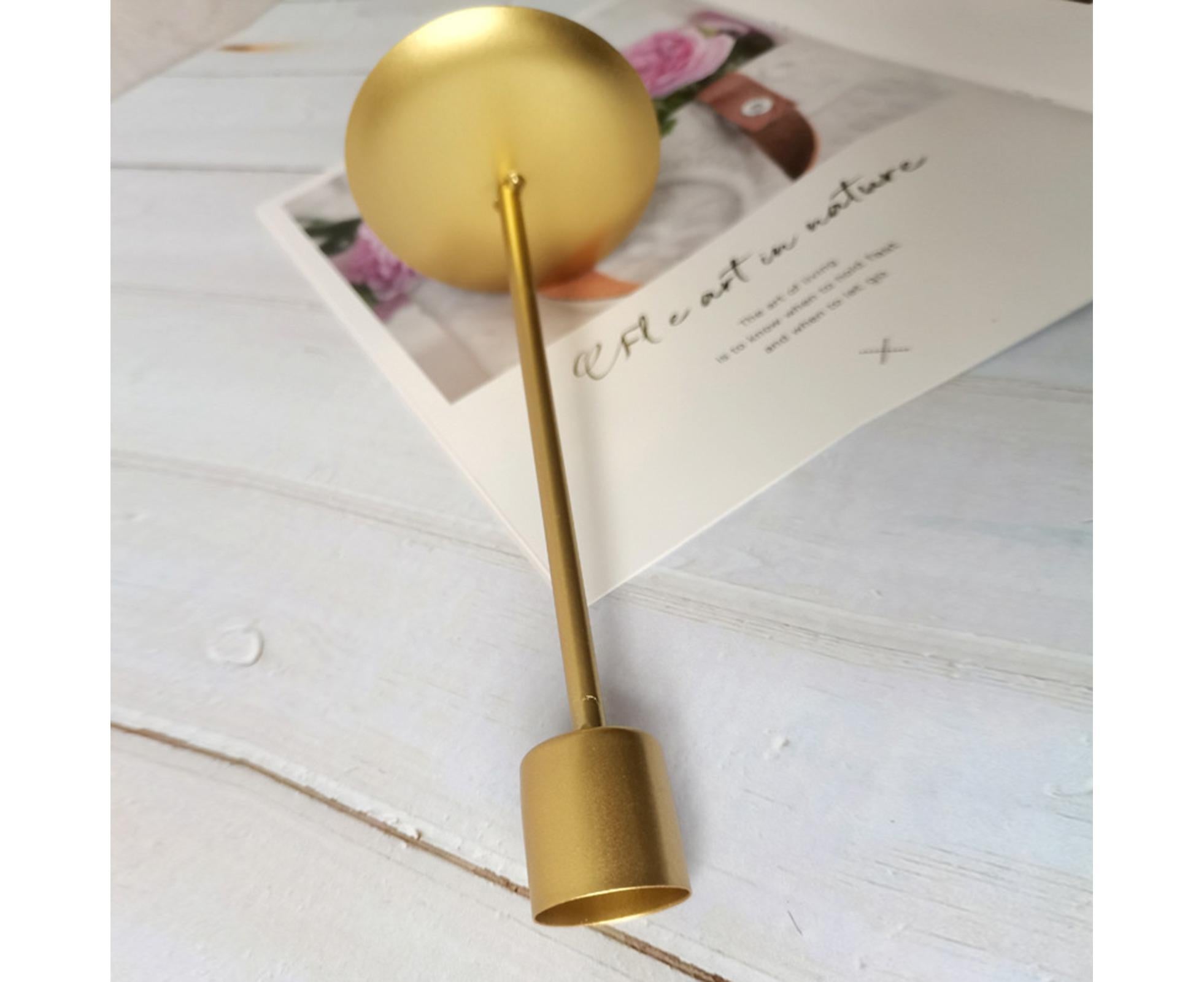 2Pcs Candlestick Exquisite Decorative Simple Nordic Style Candlelight Stand Home Decor -Golden - Image 5