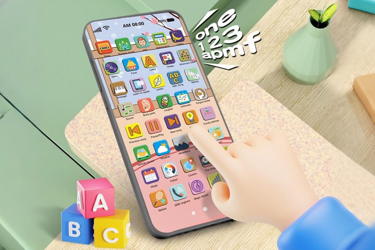 Learning Phone Toy with Over 10000 Educational Contents Touch Screen Early Education Gift - Rabbit - Image 3