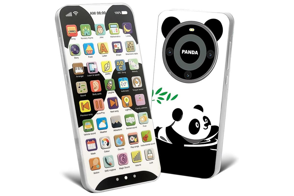 Learning Phone Toy with Over 10000 Educational Contents Touch Screen Early Education Gift - Panda - Image 1