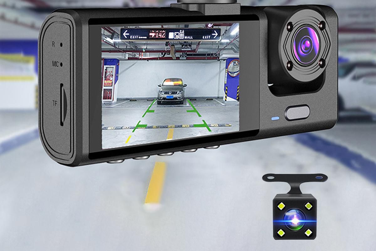 3 Channel Dash Cam Front and Rear Inside with 32GB SD Card 1080P Dash Camera Full HD 170 Degree Wide Angle Dashboard Camera - Image 3
