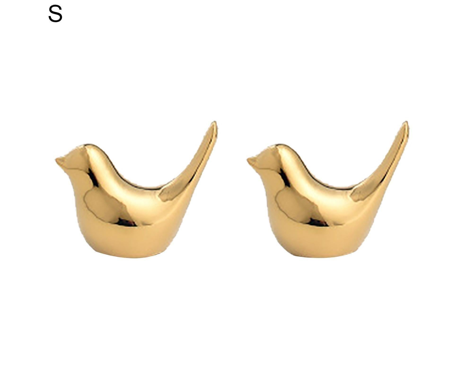 2Pcs Display Mold Wear-resistant Bird Pattern Ceramic Little Bird Statue Ornament for Bookshelf- S - Image 2