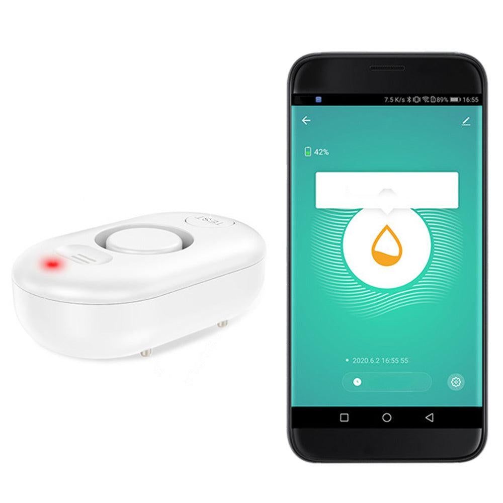 100dB WiFi Water Leak Detector Wireless Smart Water Sensor Alarm with Tuya App Notifications - Image 1