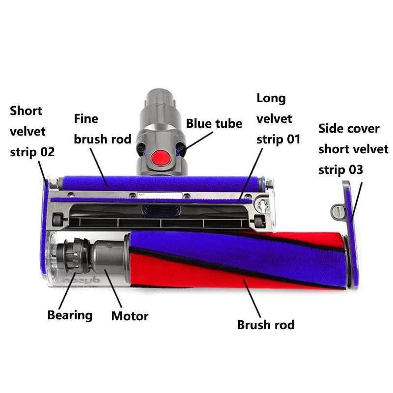 For Dyson V6-V11 Brush Bar Vacuum Cleaner Soft Roller Head Parts - Image 4