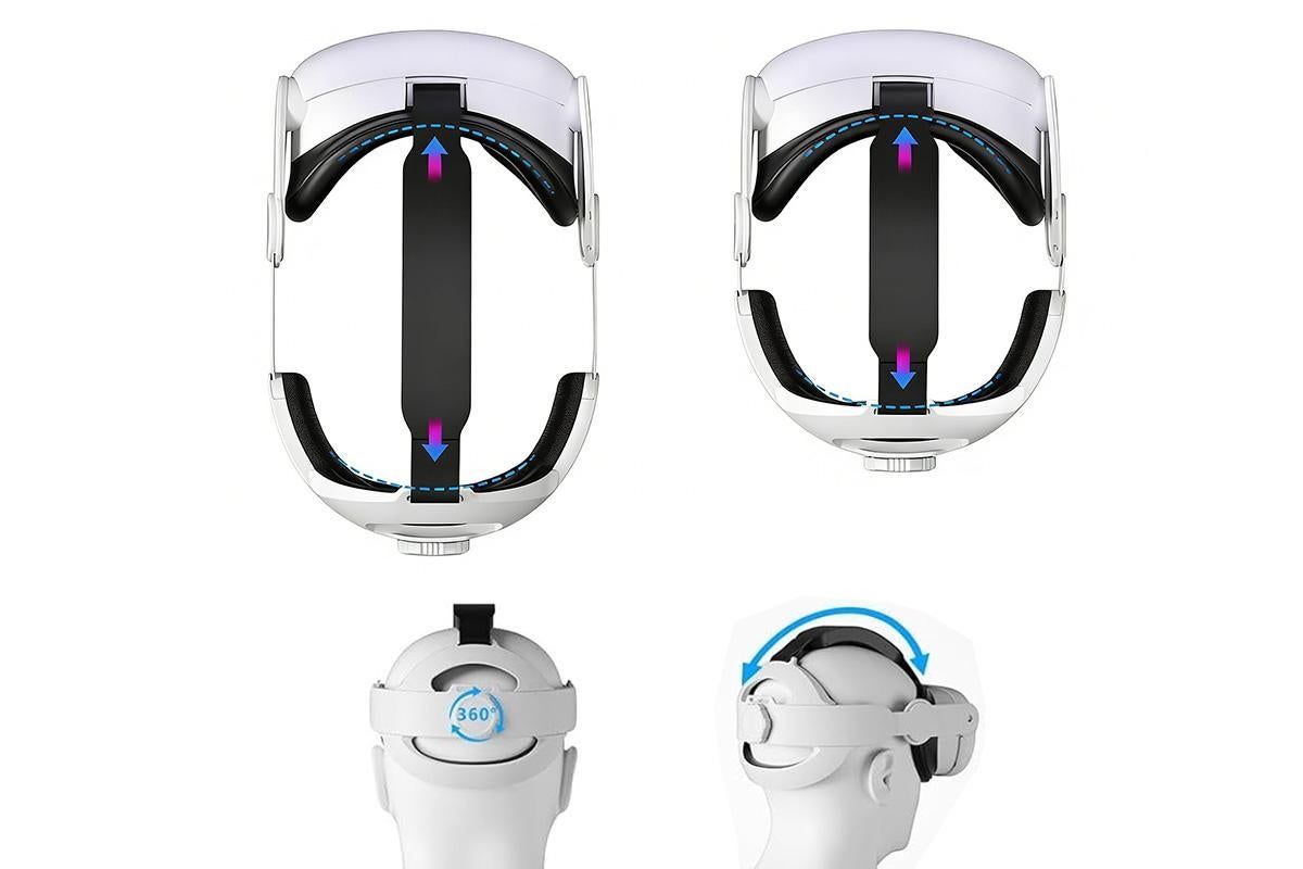Elite Strap for Meta Quest 3 2 3s Adjustable VR Head Strap with Balance Design Comfort Headband - Image 6