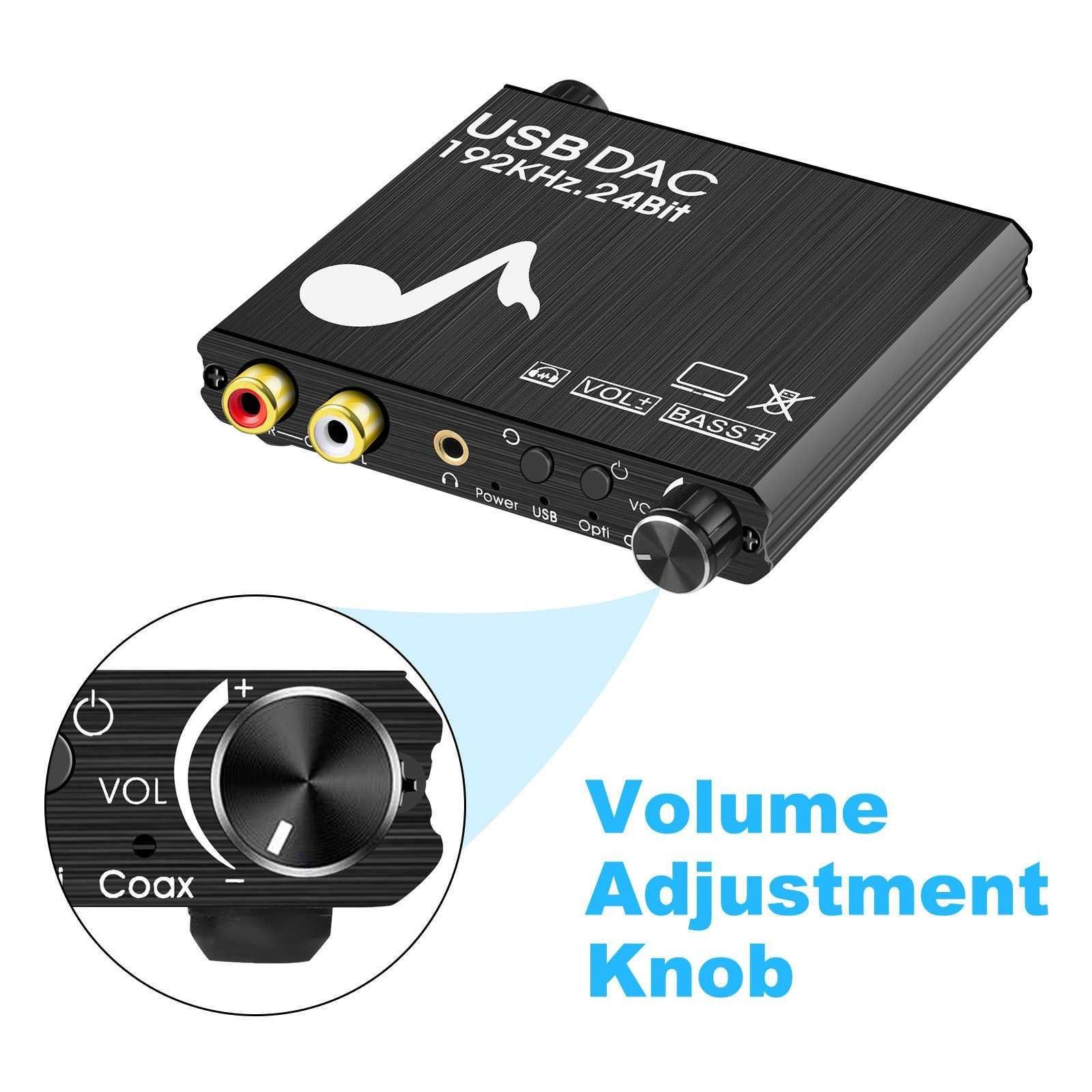 AY107 Digital to Analog Converter Optical Fiber Analog Audio Decoder USB Sound Card Digital Audio Converter - Image 3
