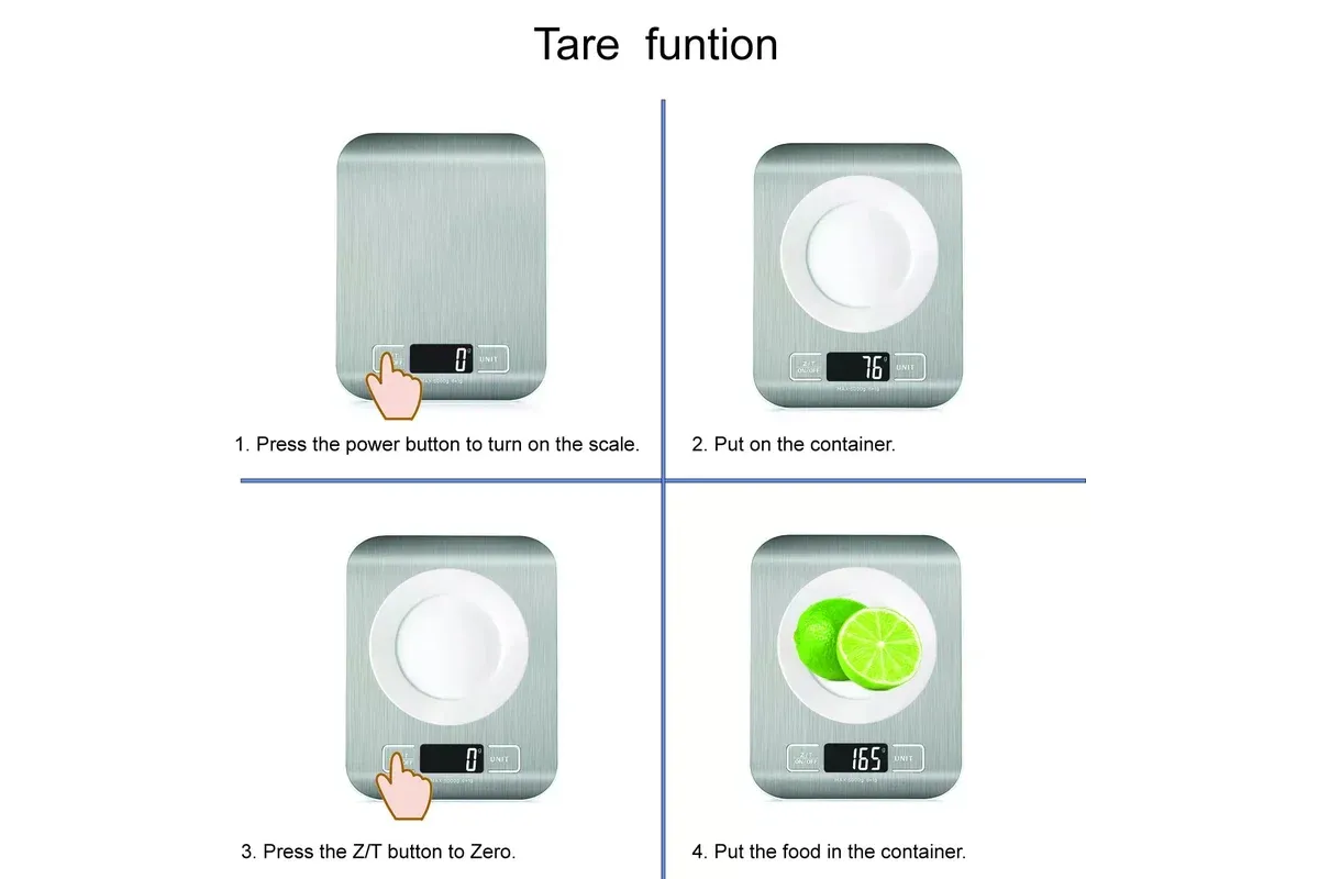 5KG Stainless Steel Digital Electronic Kitchen Scale Postal Scales 1g LCD Backlight Weight Black - Image 2