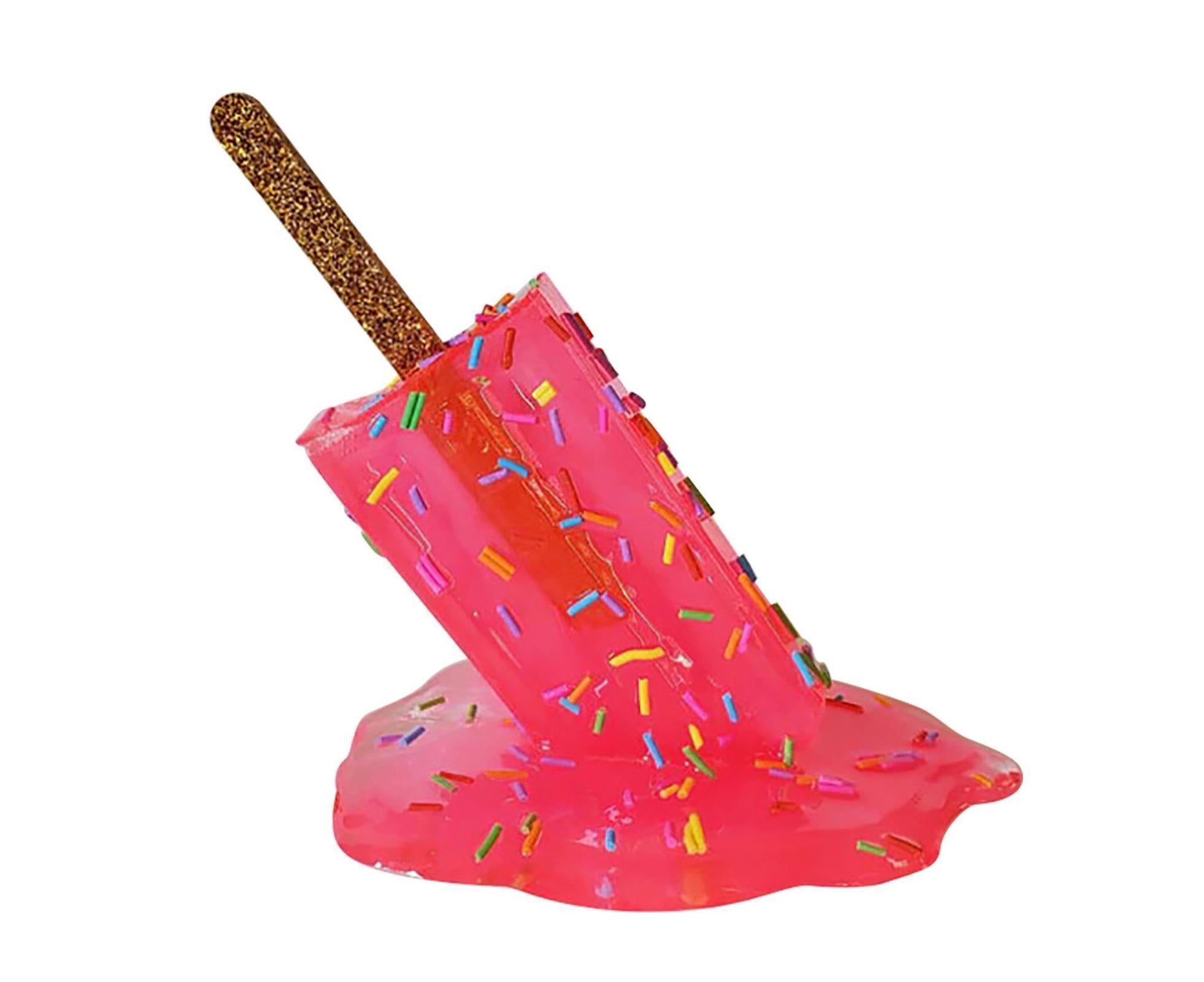 Resin Ornament Artificial Home Decoration DIY Melting Ice Cream Sculpture Art Craft for Table-Red - Image 1