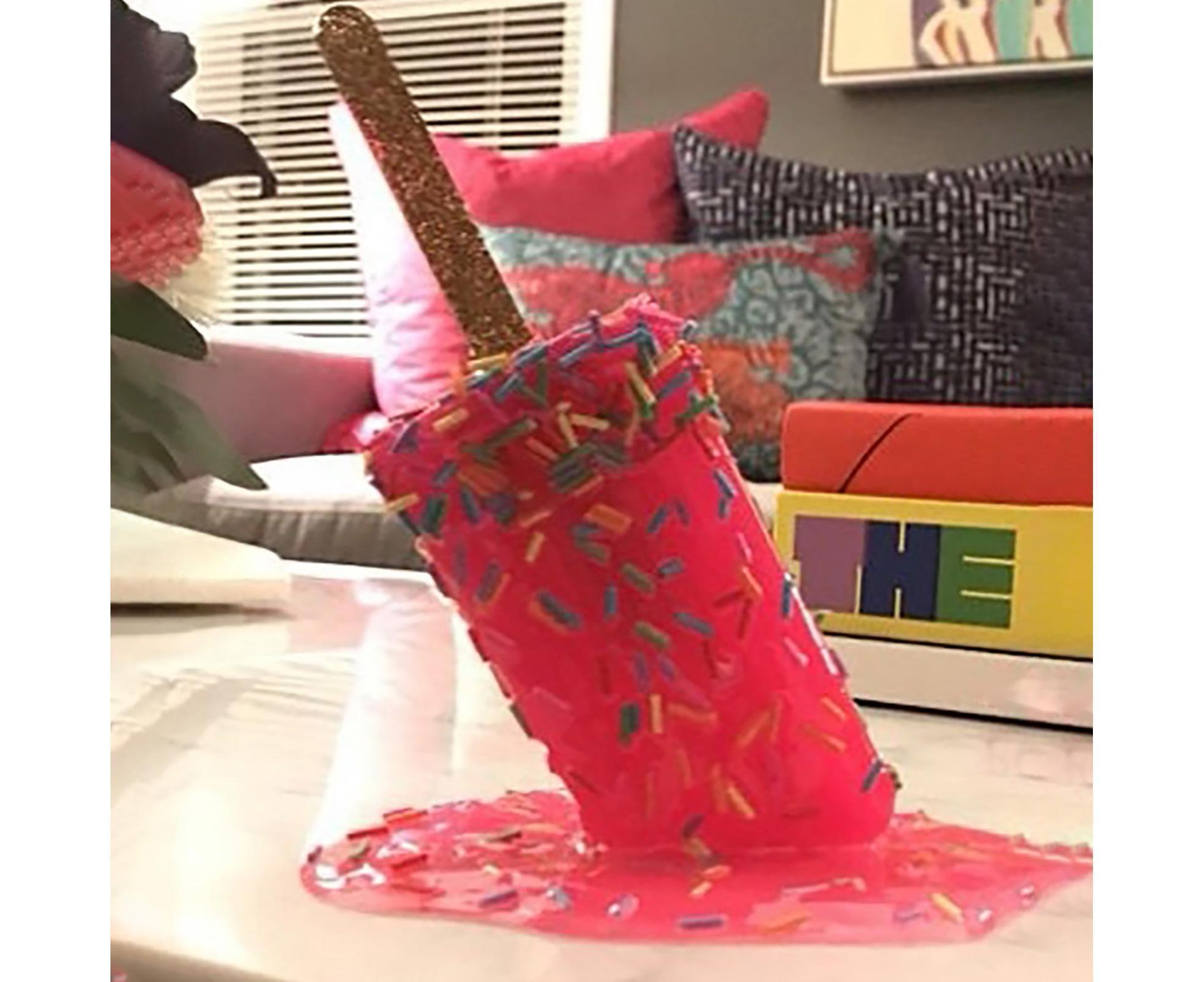 Resin Ornament Artificial Home Decoration DIY Melting Ice Cream Sculpture Art Craft for Table-Red - Image 3