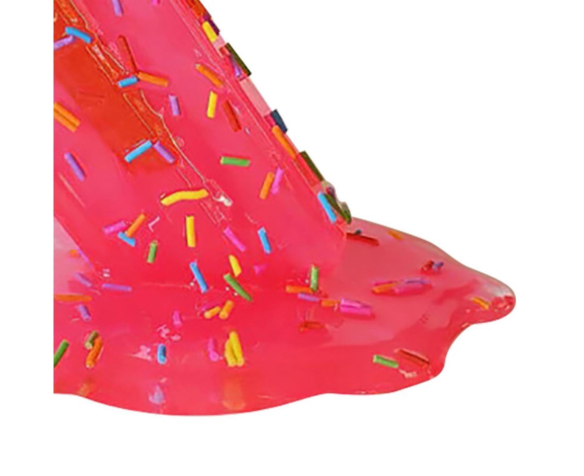 Resin Ornament Artificial Home Decoration DIY Melting Ice Cream Sculpture Art Craft for Table-Red - Image 5