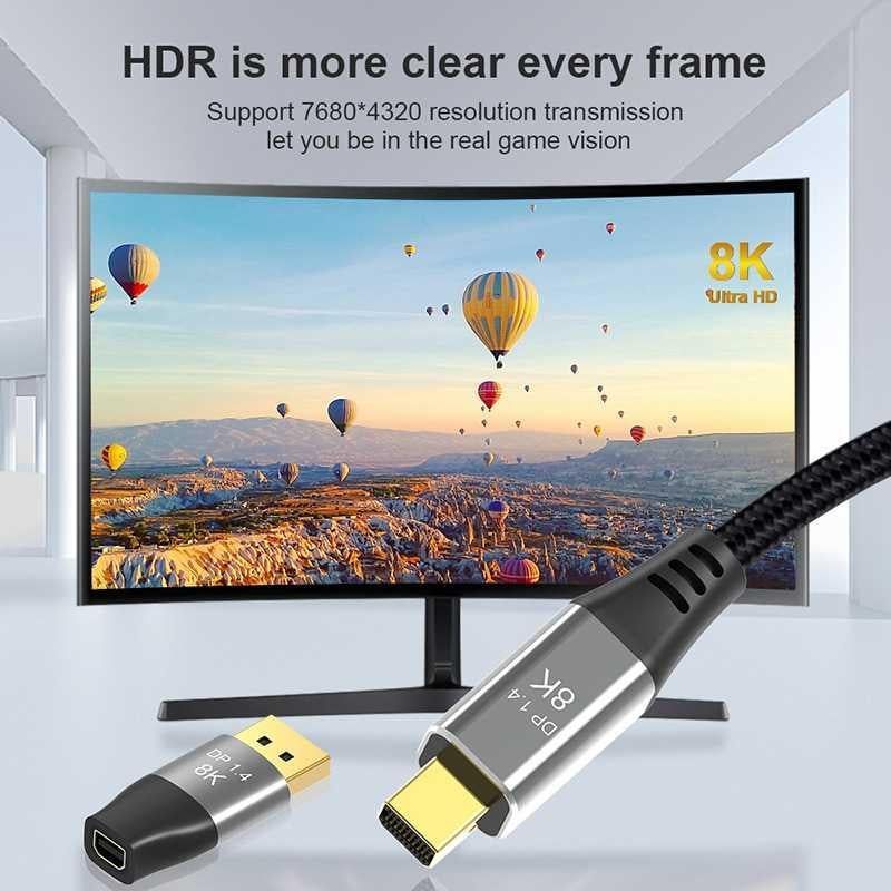DP1.4 8K DP Male to Mini DP Female Two-Way Mutual Conversion HD Conversion Adapter - Image 4