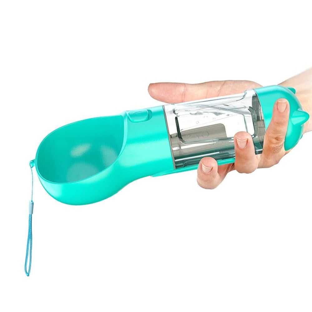 4 in 1 Pet Feeder Dog Cat Puppy Water Bottle Cup Travel Pooper Scooper Outdoor Blue 300ml - Image 6