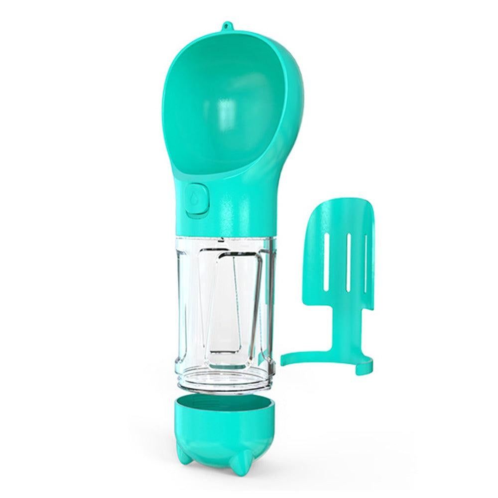 4 in 1 Pet Feeder Dog Cat Puppy Water Bottle Cup Travel Pooper Scooper Outdoor Blue 300ml - Image 7