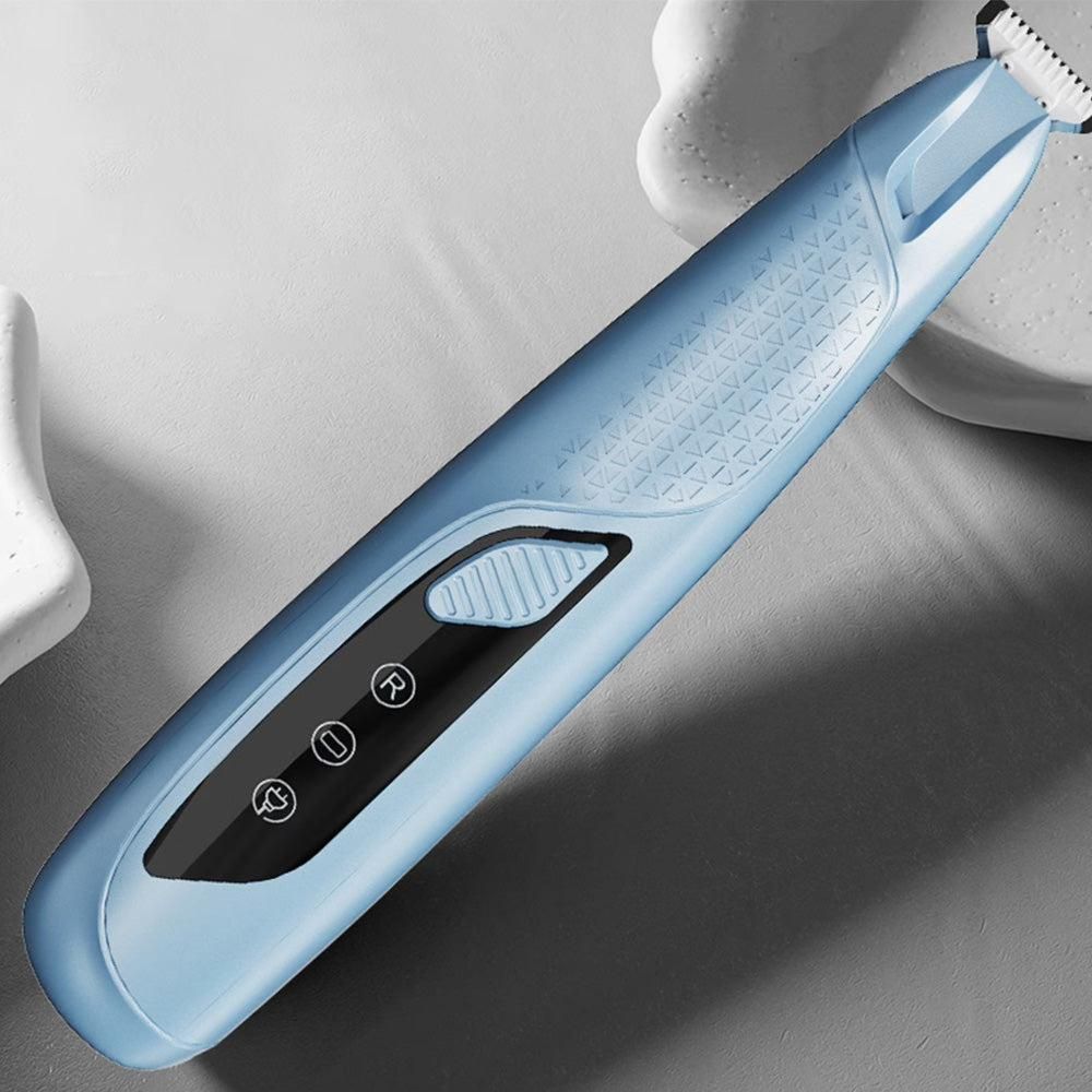 Pet Hair Trimmer Electric Clipper Rechargeable with LED Light for Pets Blue - Image 4