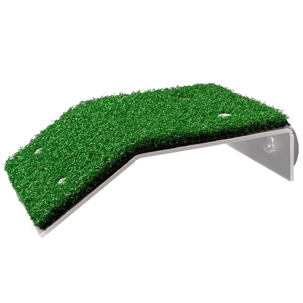 Turtle Basking Platform Simulation Grass Turtle Ramp for Fish Tank Aquarium - S - Image 8