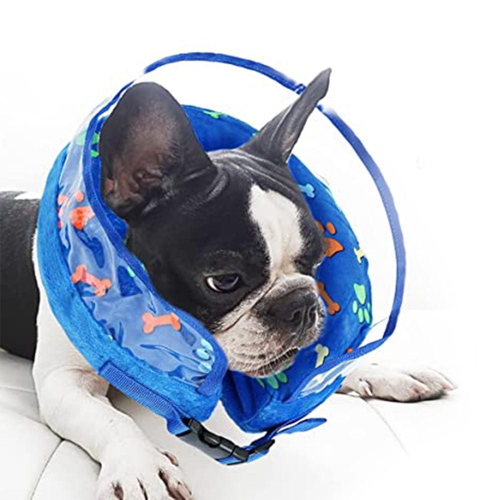 Soft Inflatable Pet Dog Cone Collar Anti Licking Scratching Blue - XL - Image 3
