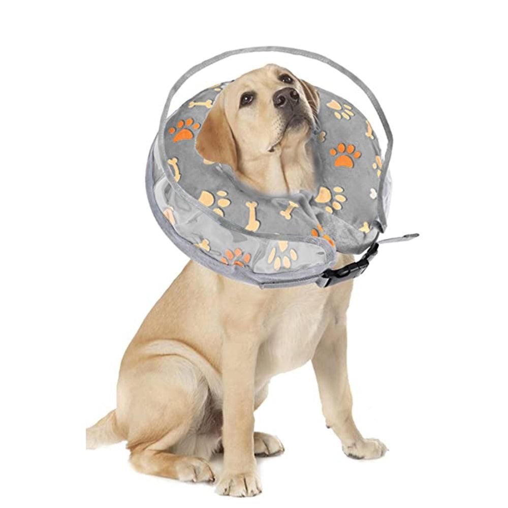 Soft Inflatable Pet Dog Cone Collar Anti Licking Scratching Blue - XL - Image 7