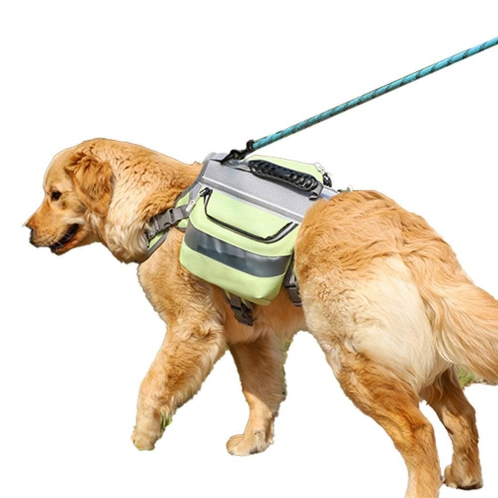 Travel Outdoors Pet Dog Backpack Adjustable Camping Hiking Dog Backpack Green - Image 1