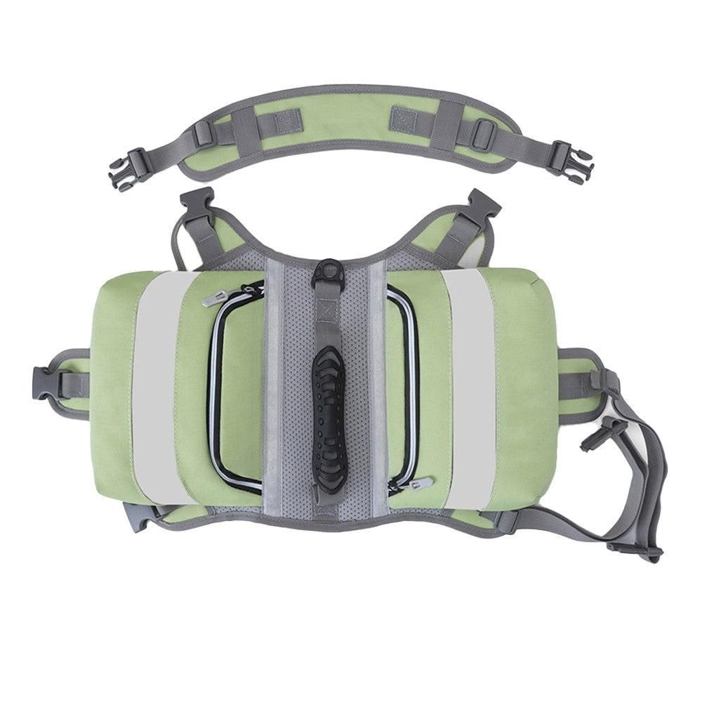 Travel Outdoors Pet Dog Backpack Adjustable Camping Hiking Dog Backpack Green - Image 2