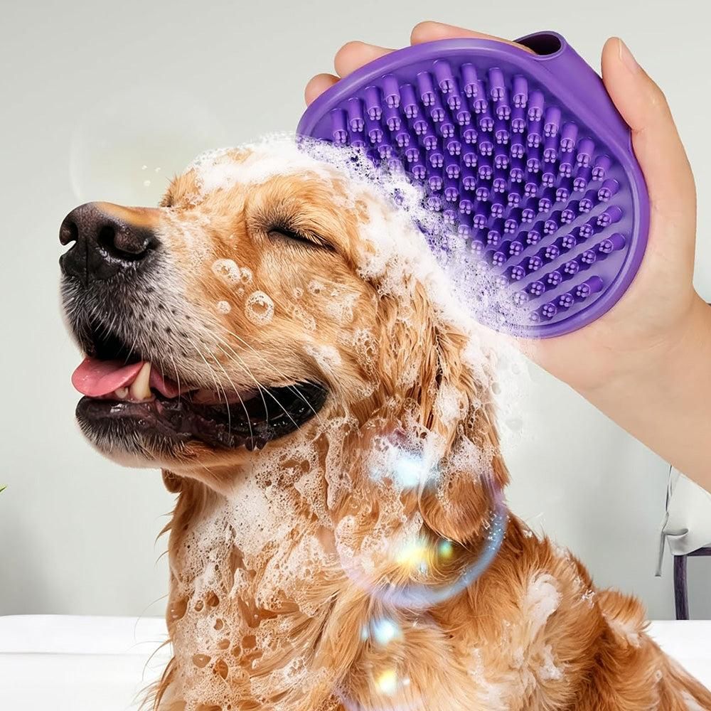 2PCS Pet Grooming Tools Double-Sided Brush for Shedding and Bathing for Short/Long Haired Dogs Cats Purple - Image 4