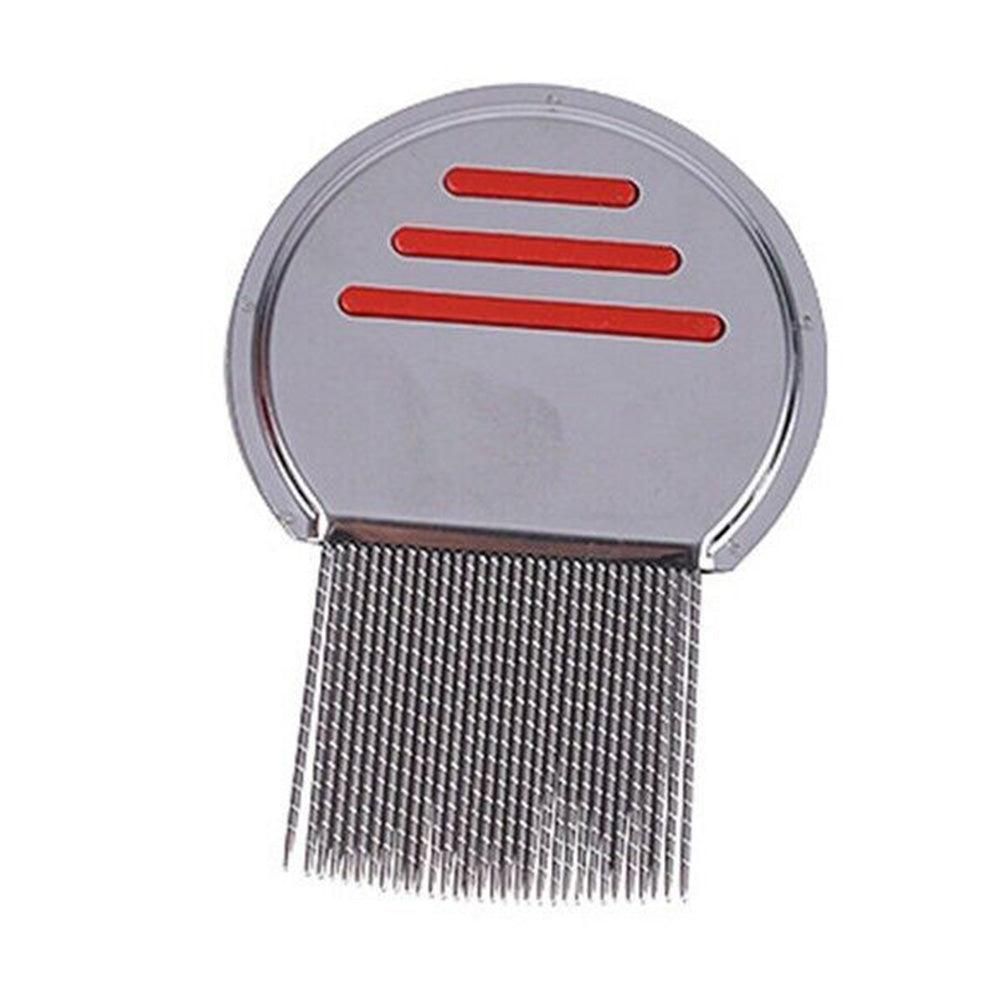 Stainless Steel Pet Flea Comb Fine Tooth Grooming Tool Red - Image 3