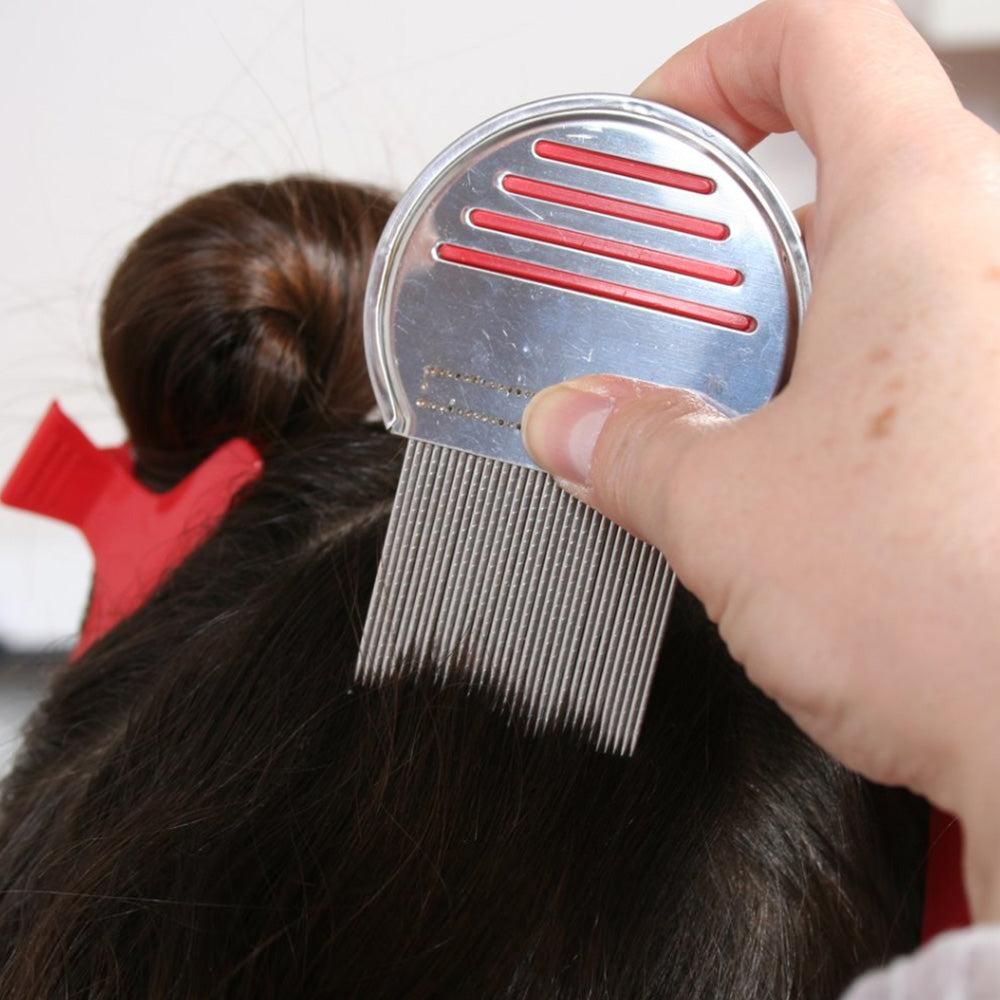Stainless Steel Pet Flea Comb Fine Tooth Grooming Tool Red - Image 5