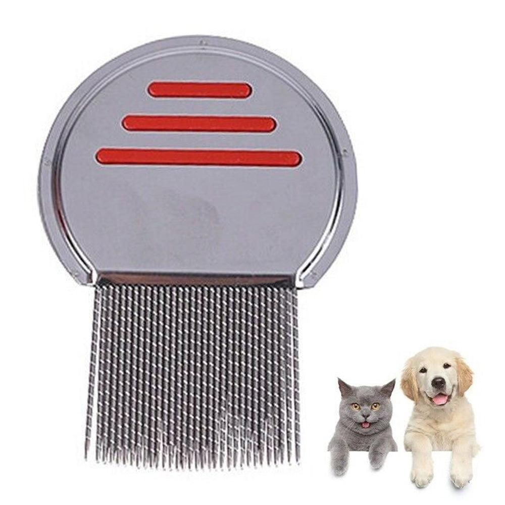Stainless Steel Pet Flea Comb Fine Tooth Grooming Tool Red - Image 7