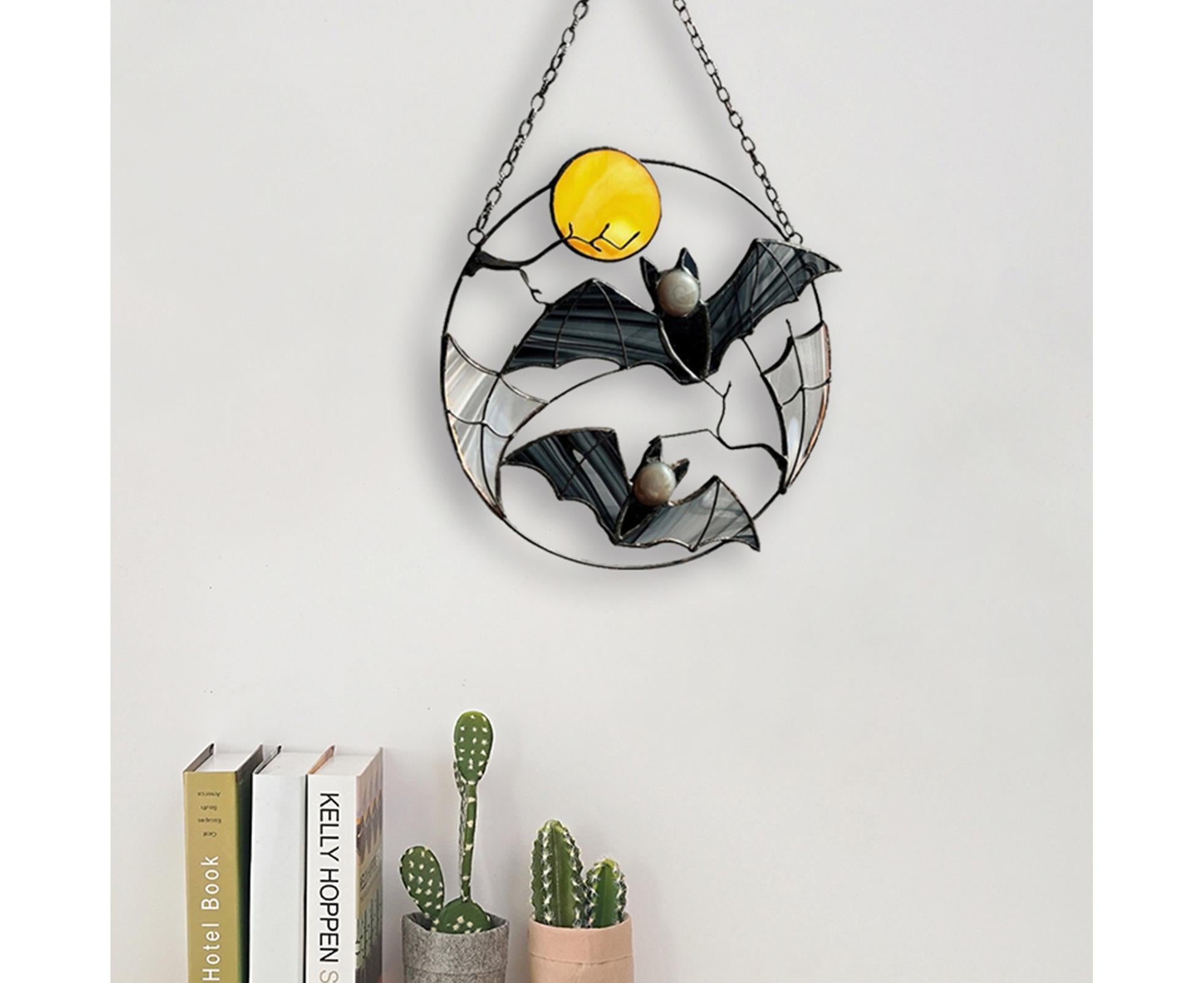 Wall Ornament Bat Shape Anti-deform Metal Window Hanging Decoration for Home- Bat* - Image 3