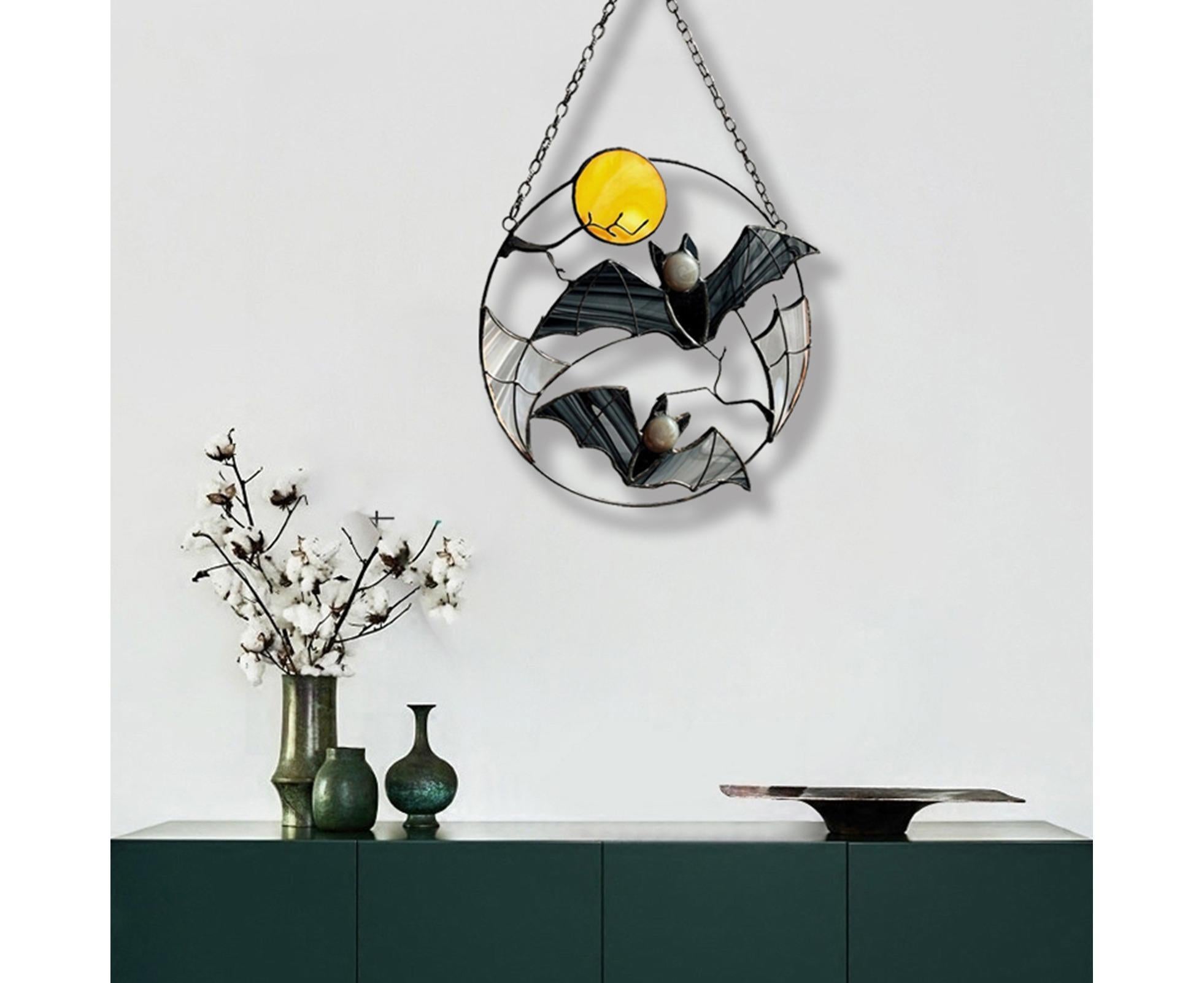 Wall Ornament Bat Shape Anti-deform Metal Window Hanging Decoration for Home- Bat* - Image 5