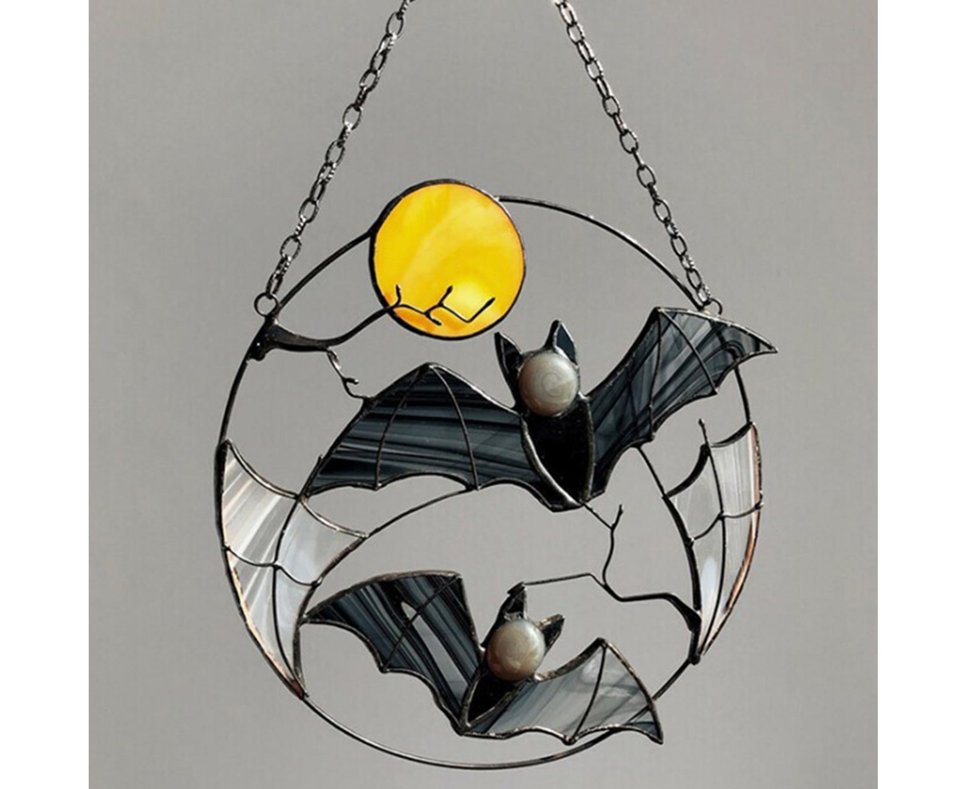 Wall Ornament Bat Shape Anti-deform Metal Window Hanging Decoration for Home- Bat* - Image 7