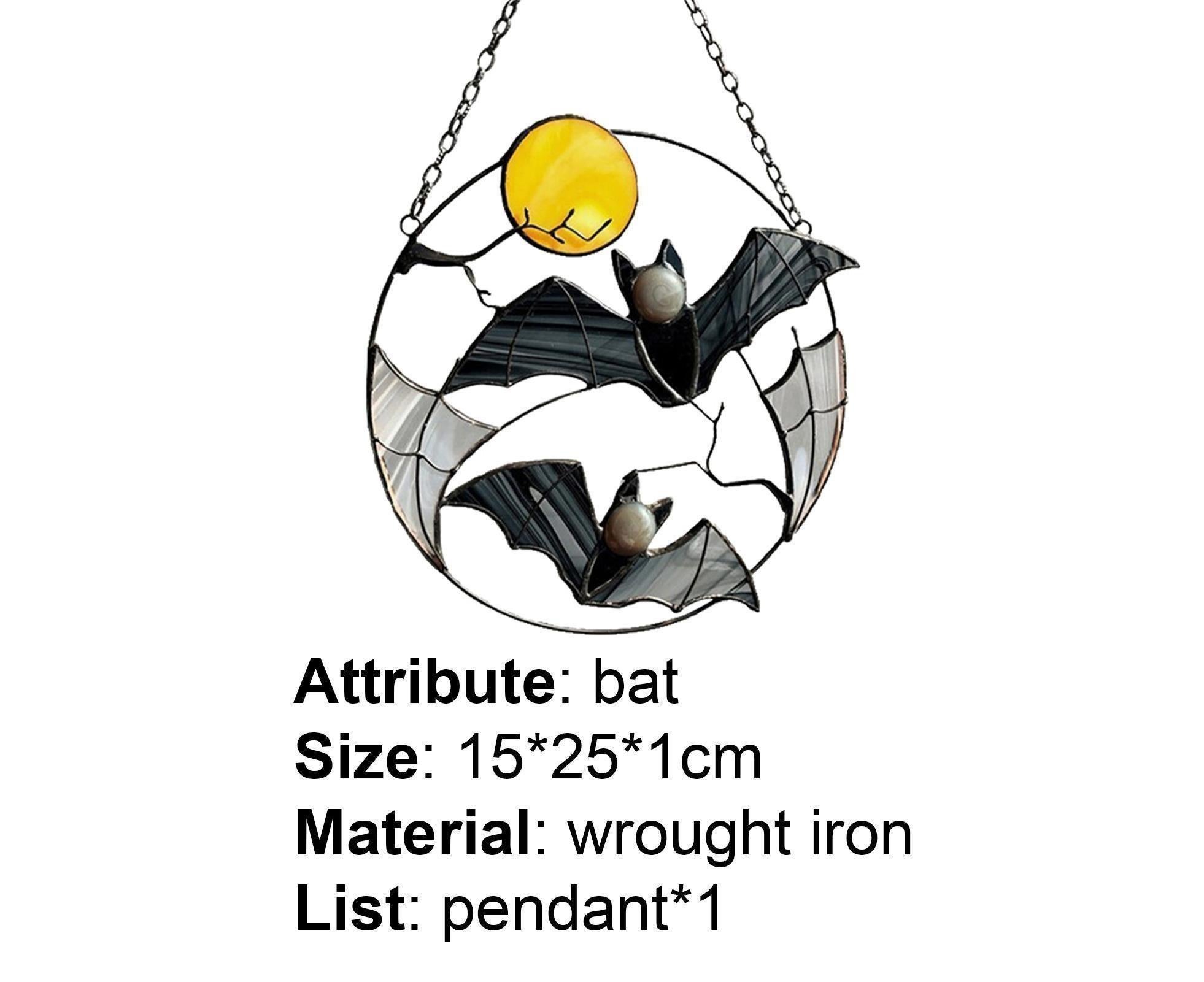 Wall Ornament Bat Shape Anti-deform Metal Window Hanging Decoration for Home- Bat* - Image 8