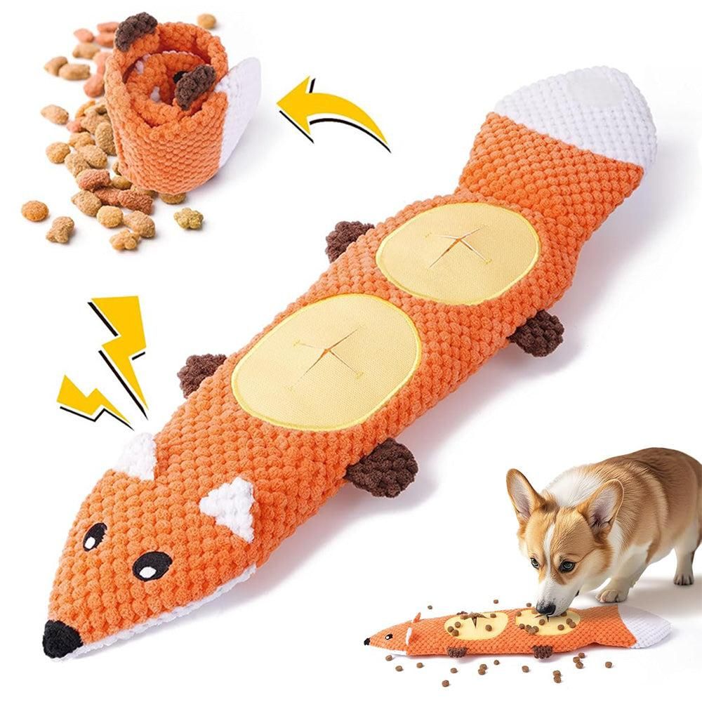 Dog Toys for Aggressive Chewers Dog Toys with Squeaker for Boredom and Teething Orange - Image 1