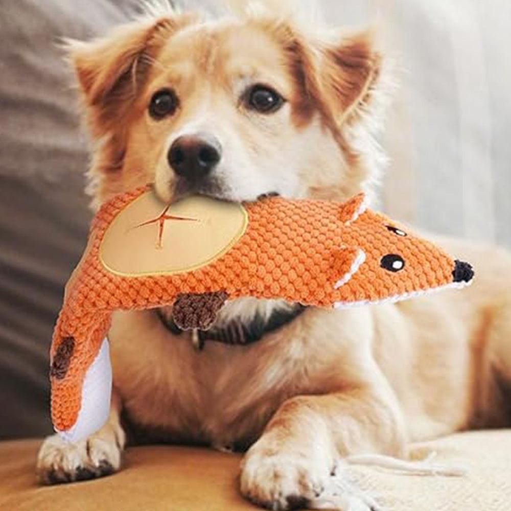 Dog Toys for Aggressive Chewers Dog Toys with Squeaker for Boredom and Teething Orange - Image 2