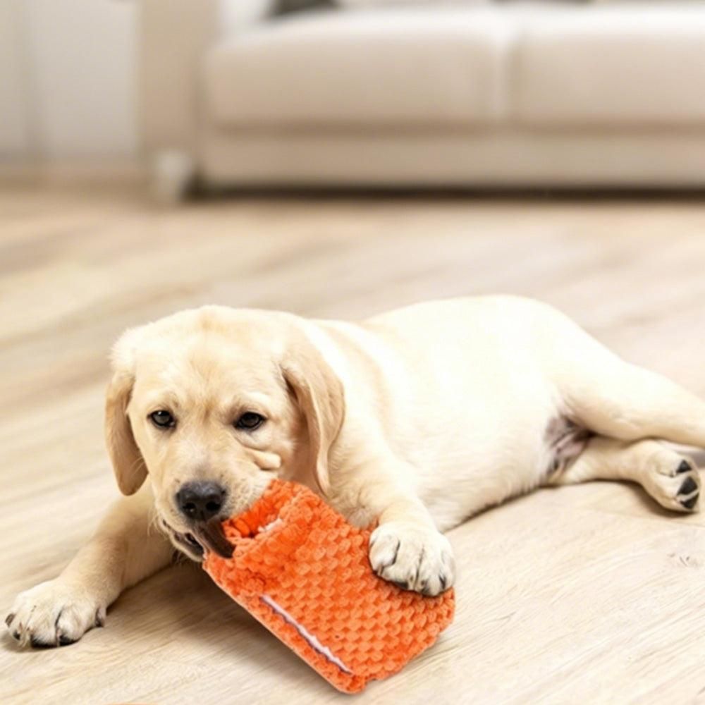 Dog Toys for Aggressive Chewers Dog Toys with Squeaker for Boredom and Teething Orange - Image 6