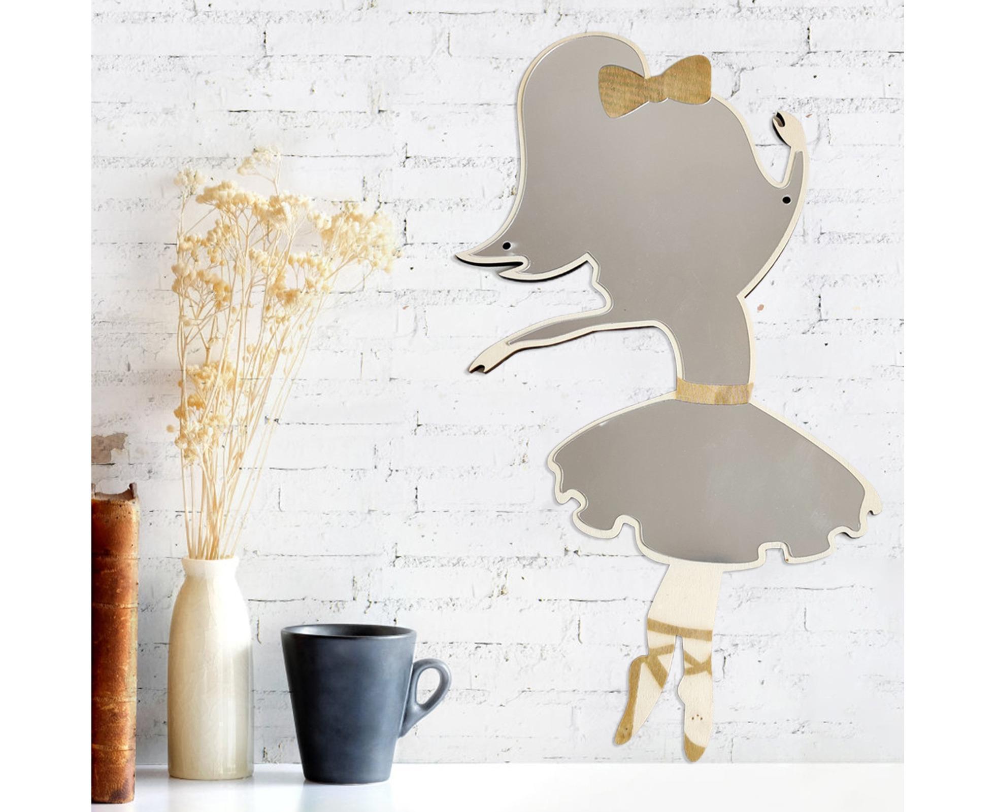 Ballet Girl Wall Mirror-Natural - Image 3