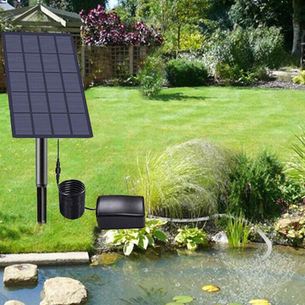 Solar Oxygenator Aquarium Oxygen Aerator Air Pump Fishing Aerator with Pipe for Garden Fish Tank Outdoor Pool Pond - Image 1