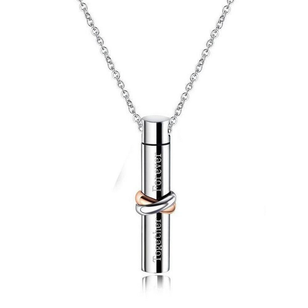 Pet Urn Necklace Pendant Titanium Steel Jewelry - Image 1