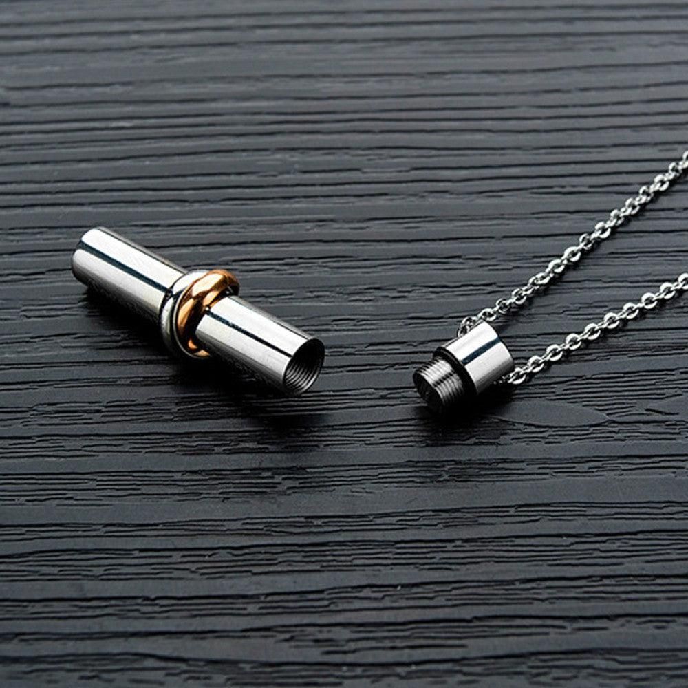 Pet Urn Necklace Pendant Titanium Steel Jewelry - Image 2