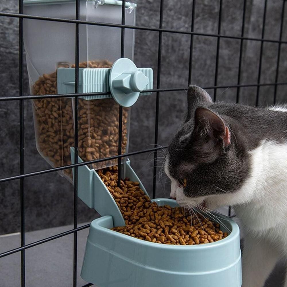 Automatic Food Water Dispenser Set Pet Feeder Bowl Set for Cage Light Blue - Image 4