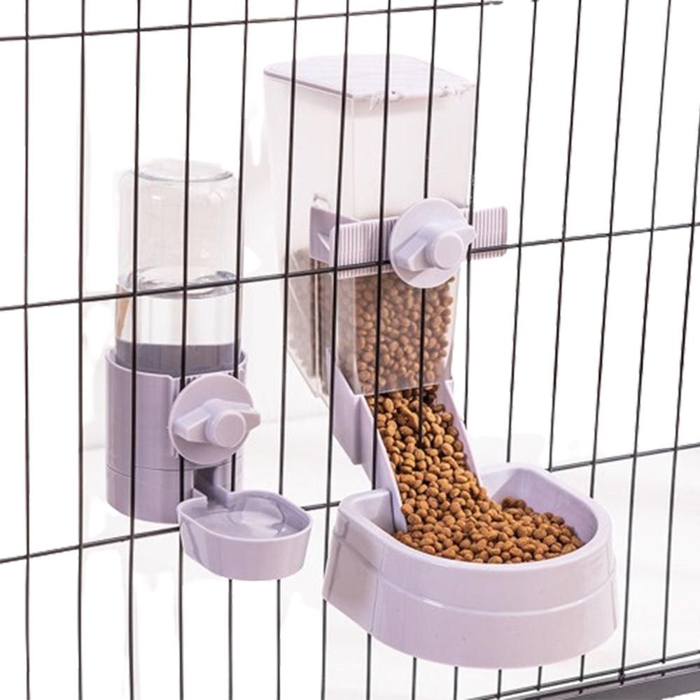 Automatic Food Water Dispenser Set Pet Feeder Bowl Set for Cage Light Blue - Image 8