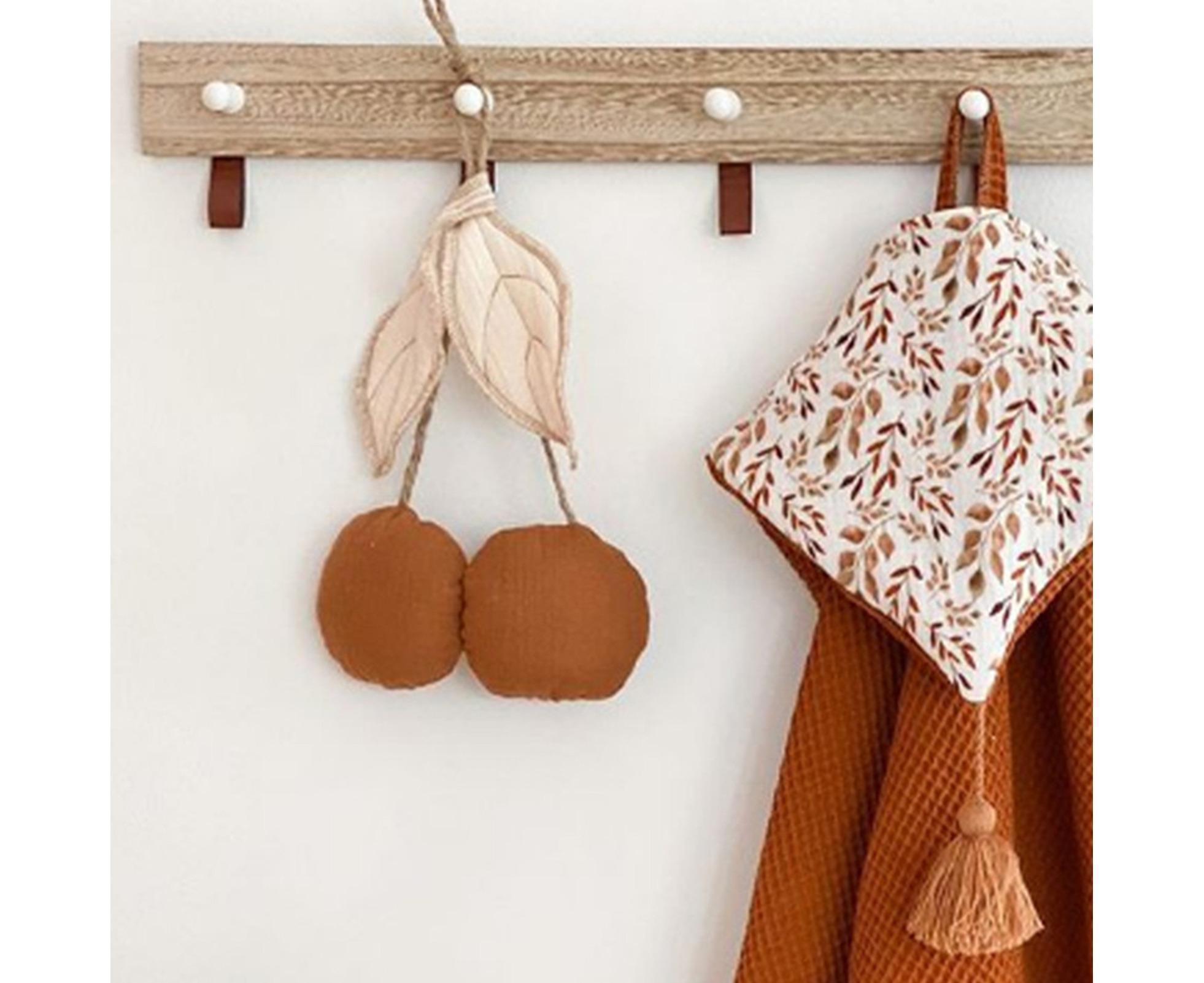 Lovely Cherry Shape Wall Hanging Decor Cute Ultra-soft Fabric Wall Hanging Ornament for Home-Orange - Image 3