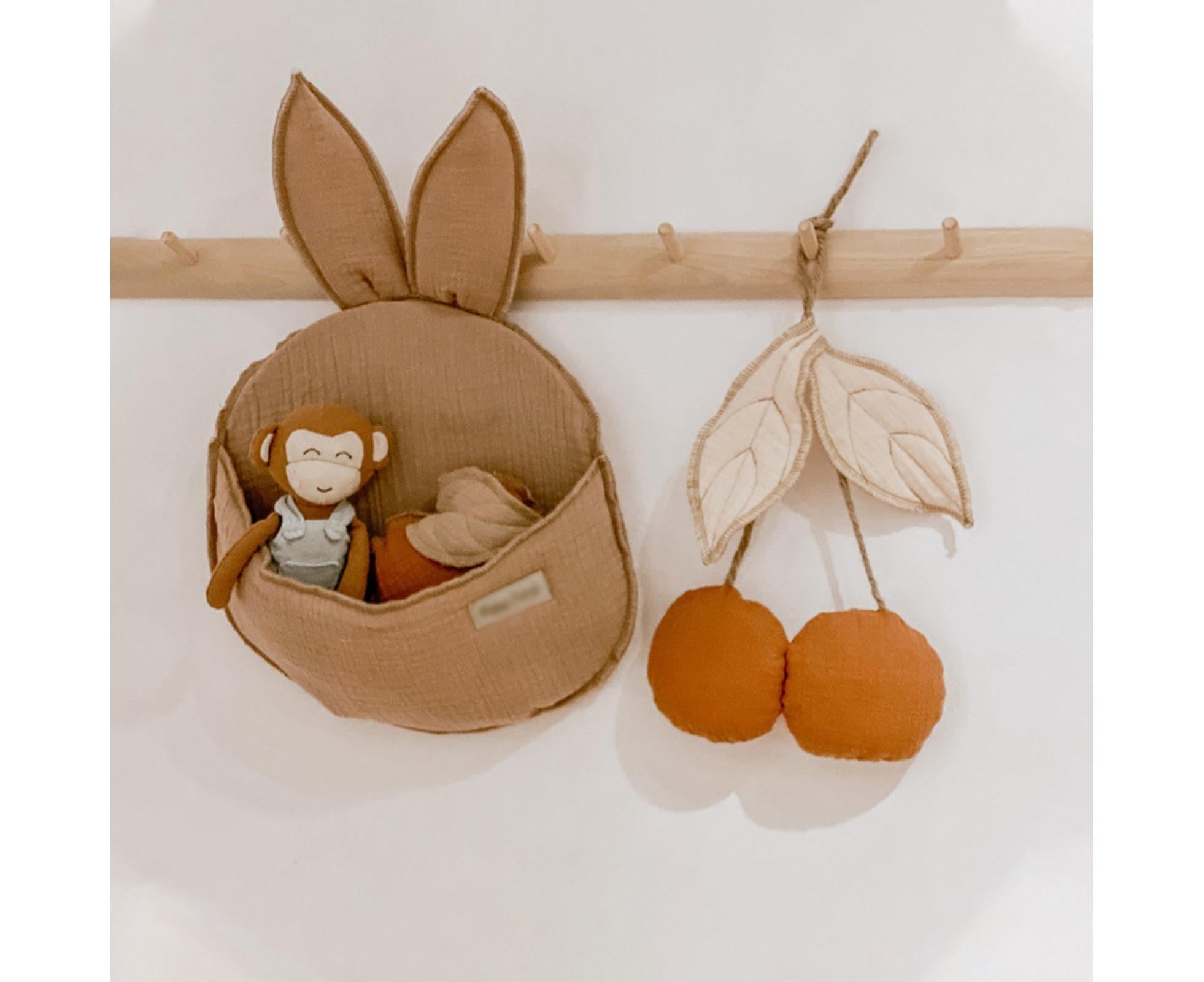 Lovely Cherry Shape Wall Hanging Decor Cute Ultra-soft Fabric Wall Hanging Ornament for Home-Orange - Image 4