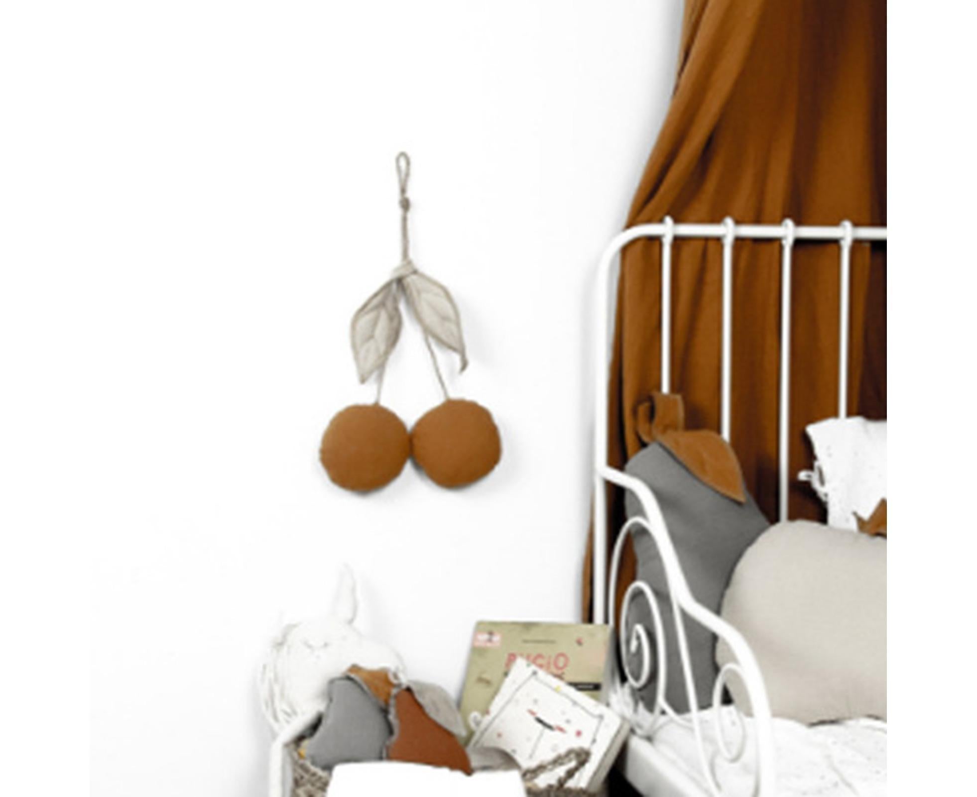 Lovely Cherry Shape Wall Hanging Decor Cute Ultra-soft Fabric Wall Hanging Ornament for Home-Orange - Image 5