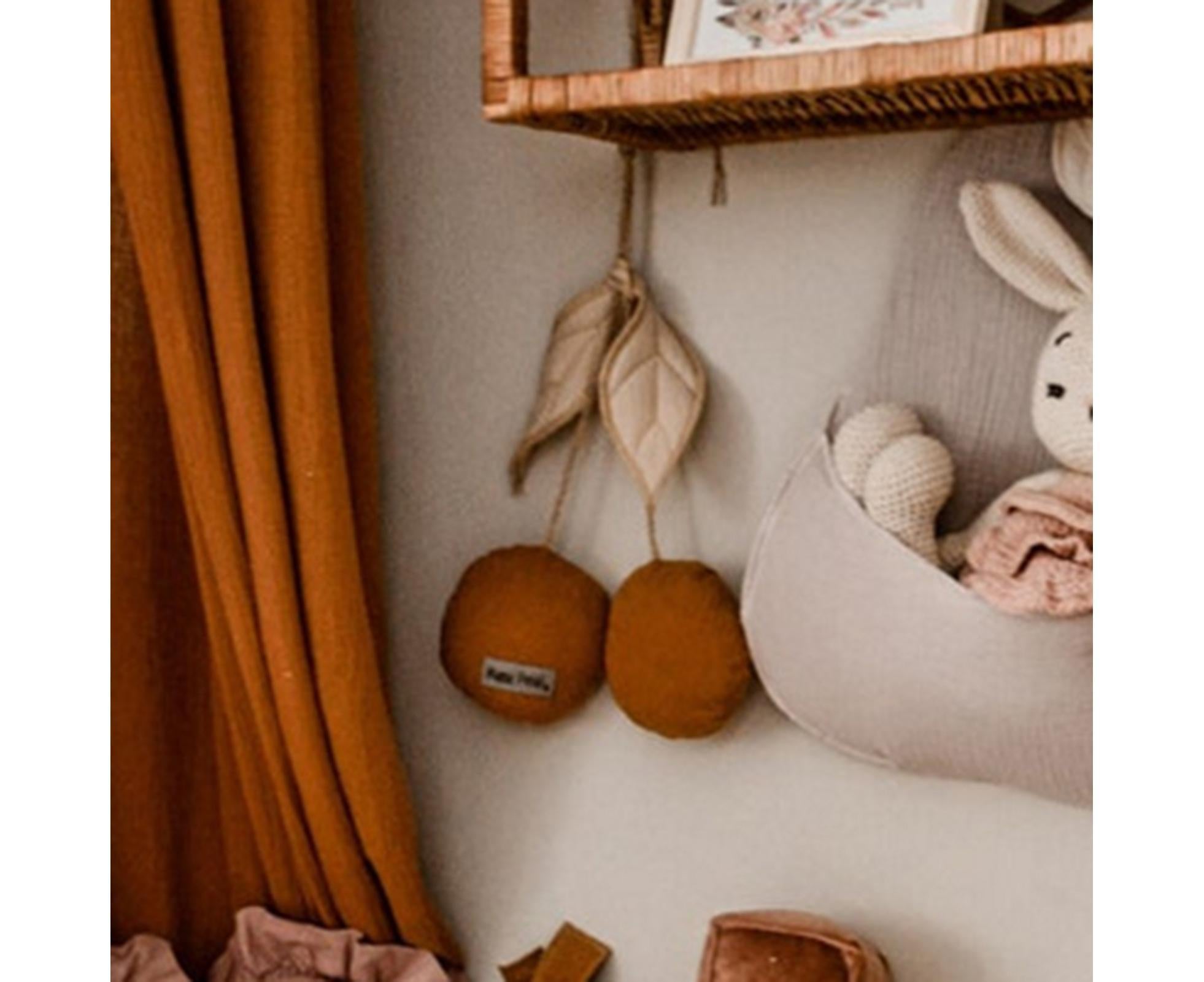Lovely Cherry Shape Wall Hanging Decor Cute Ultra-soft Fabric Wall Hanging Ornament for Home-Orange - Image 8