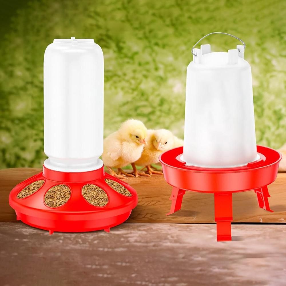 1L Chick Food Feeder and 1.5L Chicken Water Feeder Kit for Chick Aviaries - Image 5