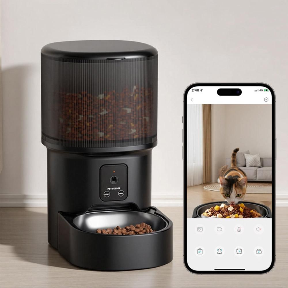 Automatic Cat Feeder WiFi Automatic Dog Food Dispenser with Camera Remote - Image 2