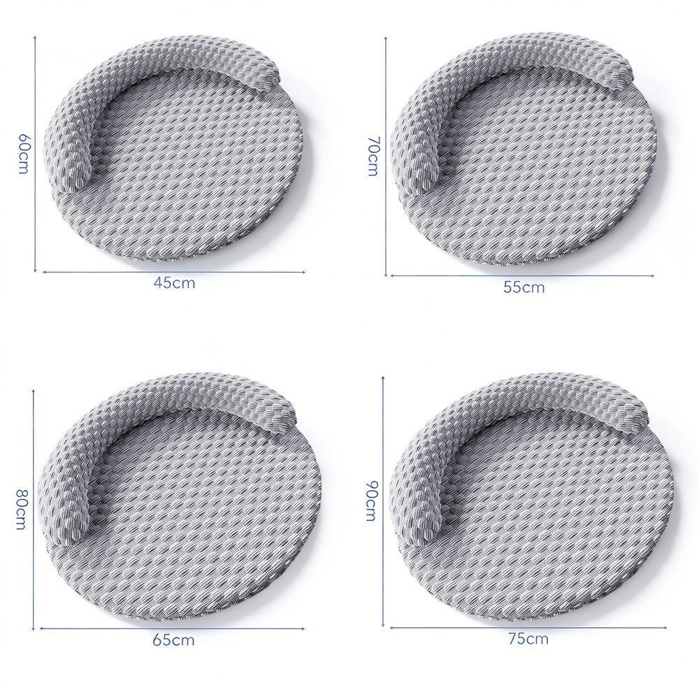 Washable Cooling Pet Bed with Removable Cover for Dogs & Cats - Dark Gray - M - Image 2